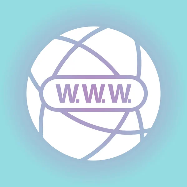 World Wide Web. Ícone vetorial — Vetor de Stock