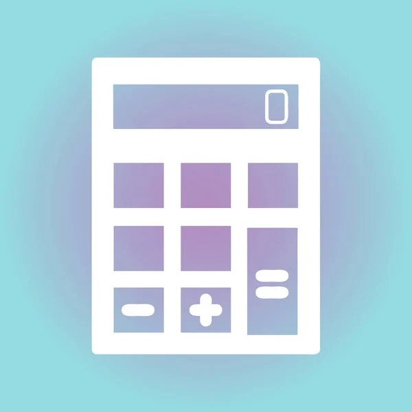 Calculator icon, vector illustration. Flat design style — Stock Vector