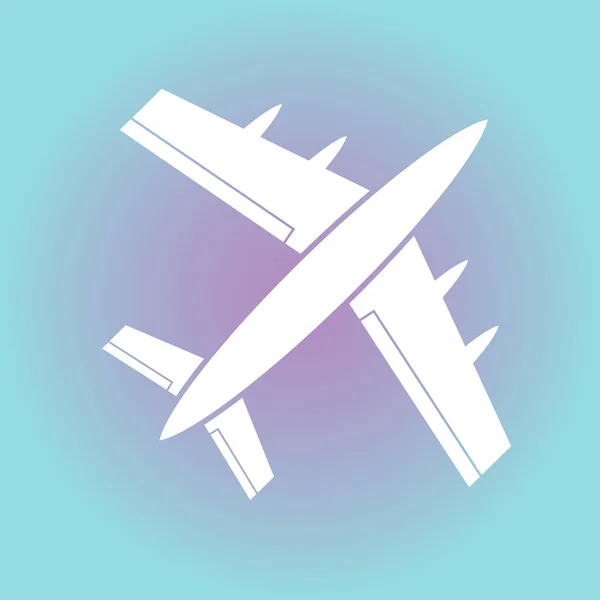 Plane icon vector, solid illustration — Stock Vector
