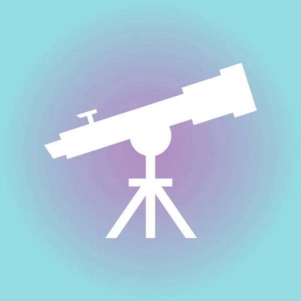 Telescopio vector icono, ilustración sólida — Vector de stock