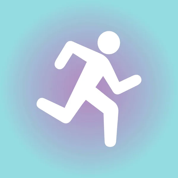 Hombre corriendo icono, arte vectorial . — Archivo Imágenes Vectoriales