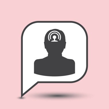 Ekibimizi insan kafası. vektör simgesi