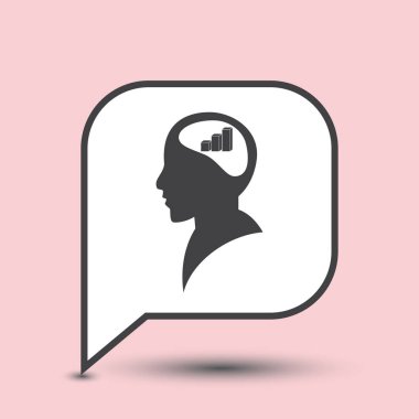 Ekibimizi insan kafası ve grafik. vektör simgesi