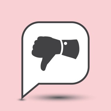 vektör el başparmak aşağı simgesi