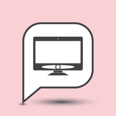 monitör simgesini. hisse senedi vektör çizim eps10