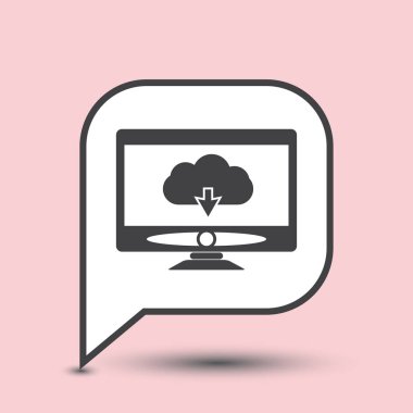 monitör simgesini. hisse senedi vektör çizim eps10