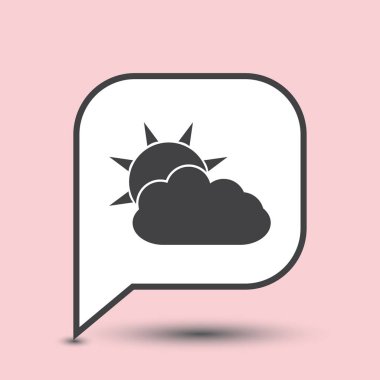 Güneş bulut web simgesi.