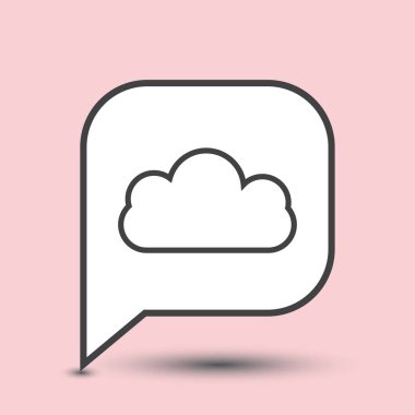 Bulut web simge vektör.