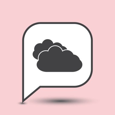 Bulut web simge vektör.