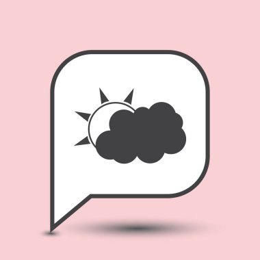 Güneş bulut web simgesi.