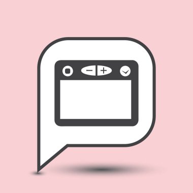 Tarayıcı penceresi simge. Modern basit açılış sayfası işareti. Logo illüstrasyon