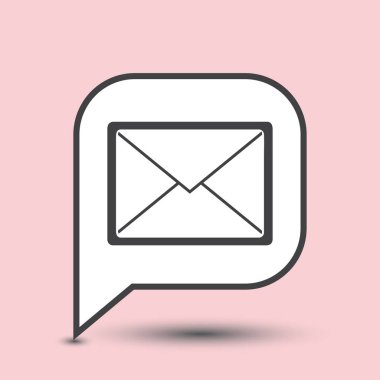 Posta simgesi, vektör illüstrasyonu. düz tasarım biçimi