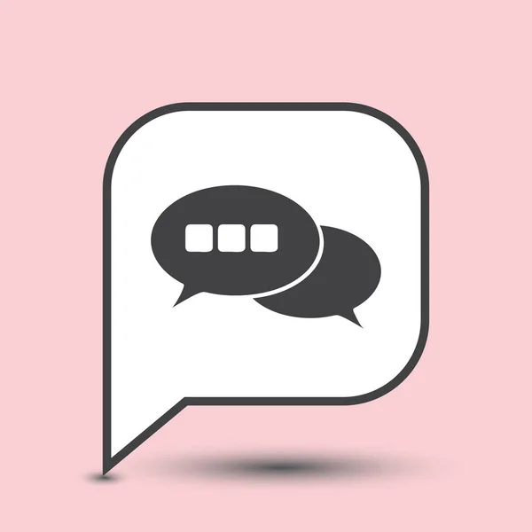 Icono de chat con vector nubes de diálogo — Vector de stock