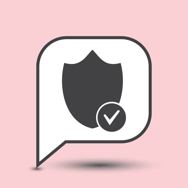 Icône Web de protection de bouclier — Image vectorielle