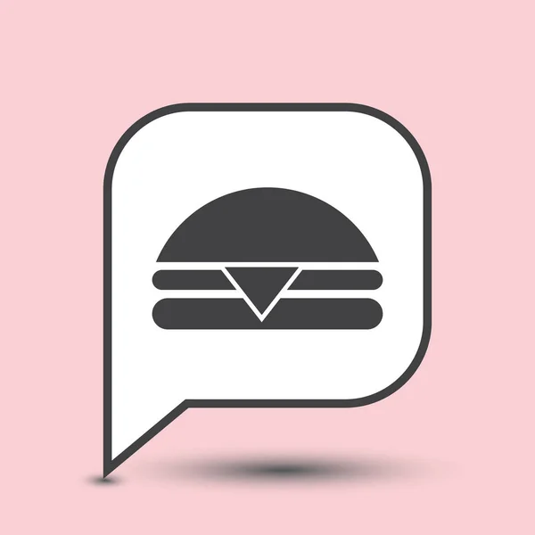 Hamburger icône vecteur, burger logo solide illustration — Image vectorielle