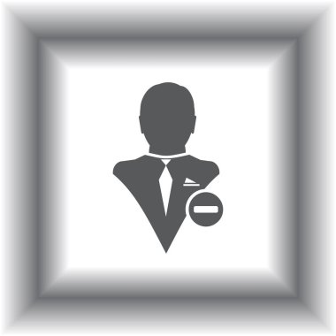 Kullanıcı vektör çizim simgesini kaldırın. Premium Kalite web simgesi.