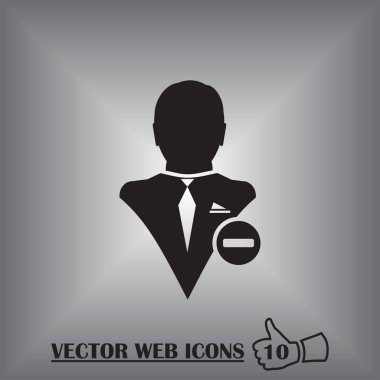 Kullanıcı vektör çizim simgesini kaldırın. Premium Kalite web simgesi.