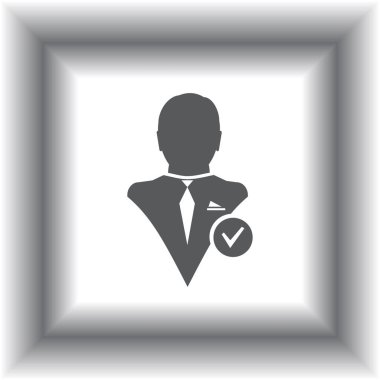 Arkadaş simgesini ekleyin. İyi adam web tasarım