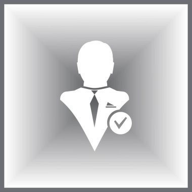 Arkadaş simgesini ekleyin. İyi adam web tasarım