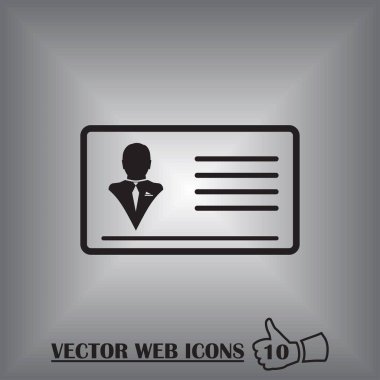 Kimlik kartı veya araba şoför ruhsat adam fotoğraf ile. Düz stil vektör çizim.