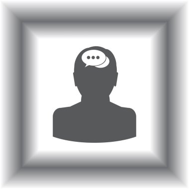 kafa ile konuşma balonu simgesinin