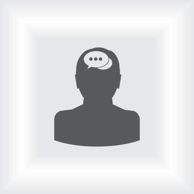 kafa ile konuşma balonu simgesinin