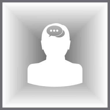 kafa ile konuşma balonu simgesinin