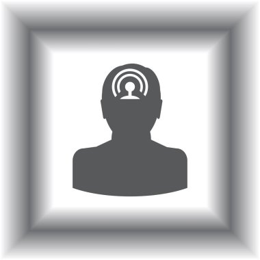 radyo dalgaları ile adam simgesi