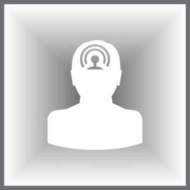 radyo dalgaları ile adam simgesi