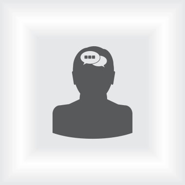 kafa ile konuşma balonu simgesinin