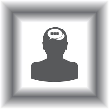 kafa ile konuşma balonu simgesinin