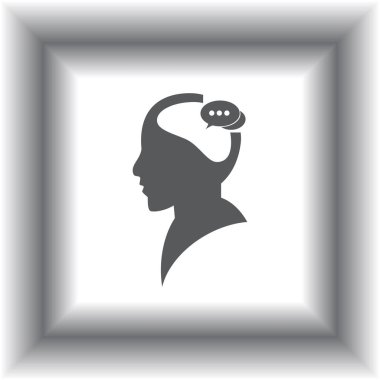 kafa ile konuşma balonu simgesinin