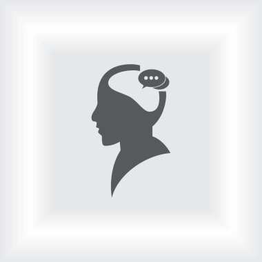 kafa ile konuşma balonu simgesinin