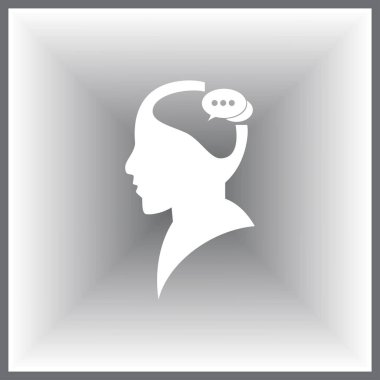 kafa ile konuşma balonu simgesinin