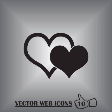 Kalp simge vektör. Eps10 piktogram