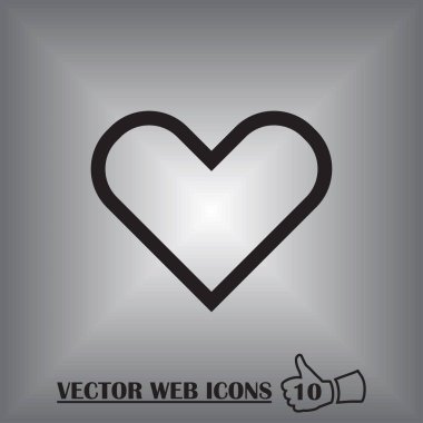 Kalp simge vektör. Eps10 piktogram