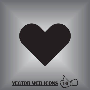 Kalp simge vektör. Eps10 piktogram