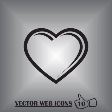 Kalp simge vektör. Eps10 piktogram