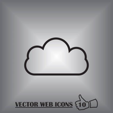 Bulut simgesi web vektör.