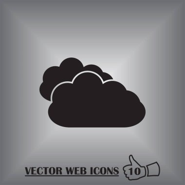 Bulut simgesi web vektör.