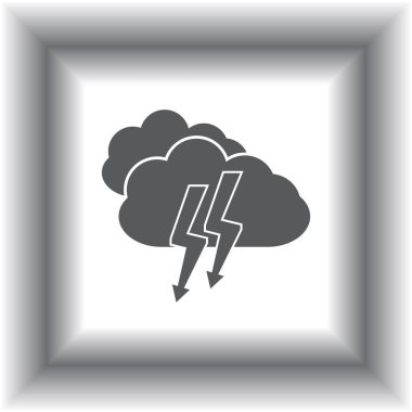 Bulut ve yıldırım vektör çizim