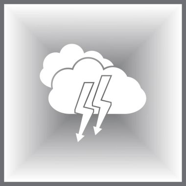 Bulut ve yıldırım vektör çizim