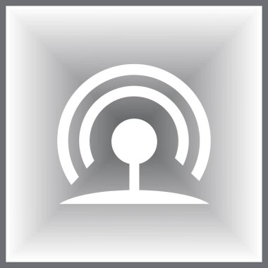 RSS simgesi düz stil ikonu. Vektör çizim