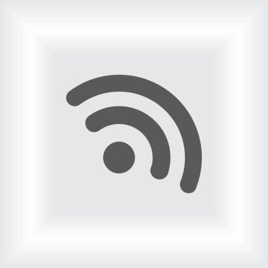 RSS simgesi düz stil ikonu. Vektör çizim