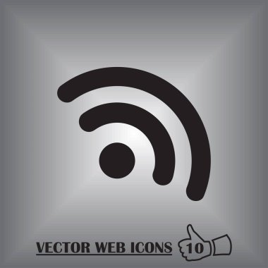 RSS simgesi düz stil ikonu. Vektör çizim