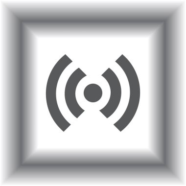 RSS simgesi düz stil ikonu. Vektör çizim