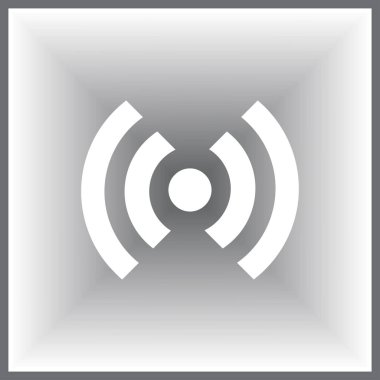 RSS simgesi düz stil ikonu. Vektör çizim