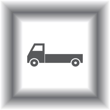 Büyük kamyon simge vektör.