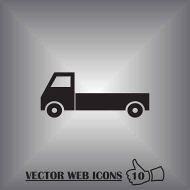 Büyük kamyon simge vektör.