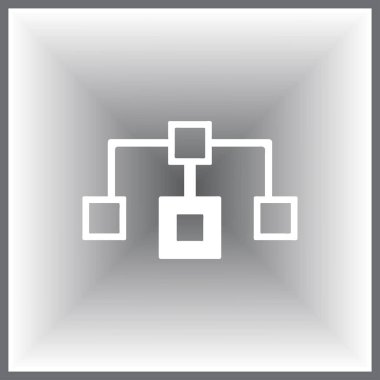 Akış şeması simge vektör.